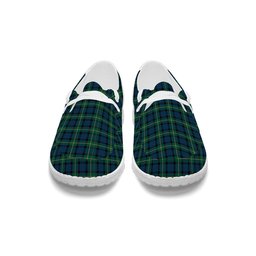 ScotsTee Shop Scottish Sinclair of Ulster Modern Tartan Plaid Canvas Loafer Shoes