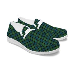 ScotsTee Shop Scottish Sempill Ancient Tartan Plaid Canvas Loafer Shoes