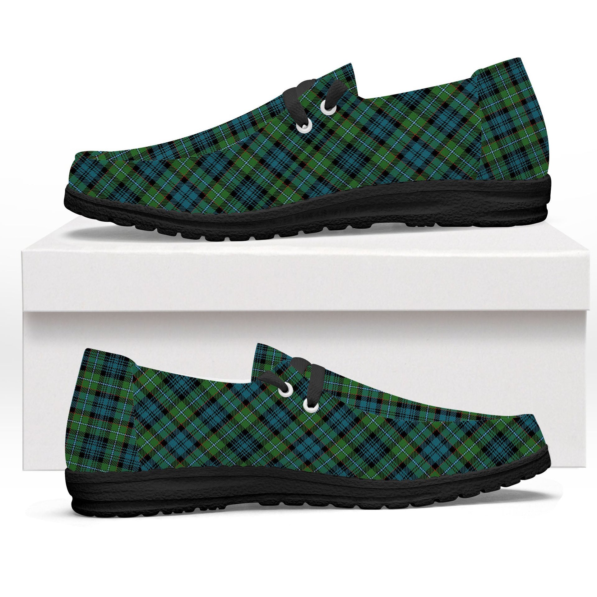 ScotsTee Shop Scottish Sempill Ancient Tartan Plaid Canvas Loafer Shoes