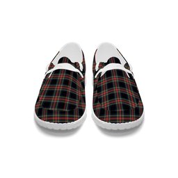 ScotsTee Shop Scottish Stewart Black Modern Tartan Plaid Canvas Loafer Shoes