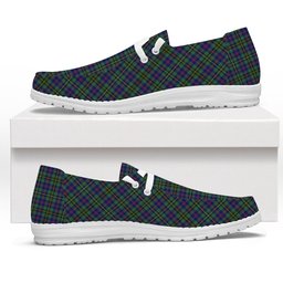 ScotsTee Shop Scottish Wood SC Tartan Plaid Canvas Loafer Shoes
