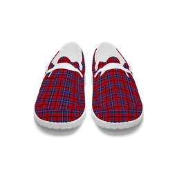 ScotsTee Shop Scottish Wishart Tartan Plaid Canvas Loafer Shoes