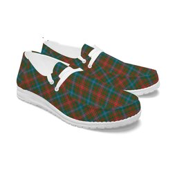 ScotsTee Shop Scottish Wilson Janet Ancient Clan Tartan Plaid Canvas Loafer Shoes