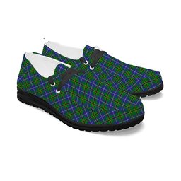 ScotsTee Shop Scottish Turnbull Hunting SC Tartan Plaid Canvas Loafer Shoes
