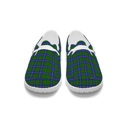 ScotsTee Shop Scottish Turnbull Hunting SC Tartan Plaid Canvas Loafer Shoes