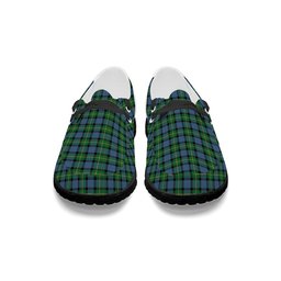 ScotsTee Shop Scottish Sinclair of Ulster Ancient Tartan Plaid Canvas Loafer Shoes