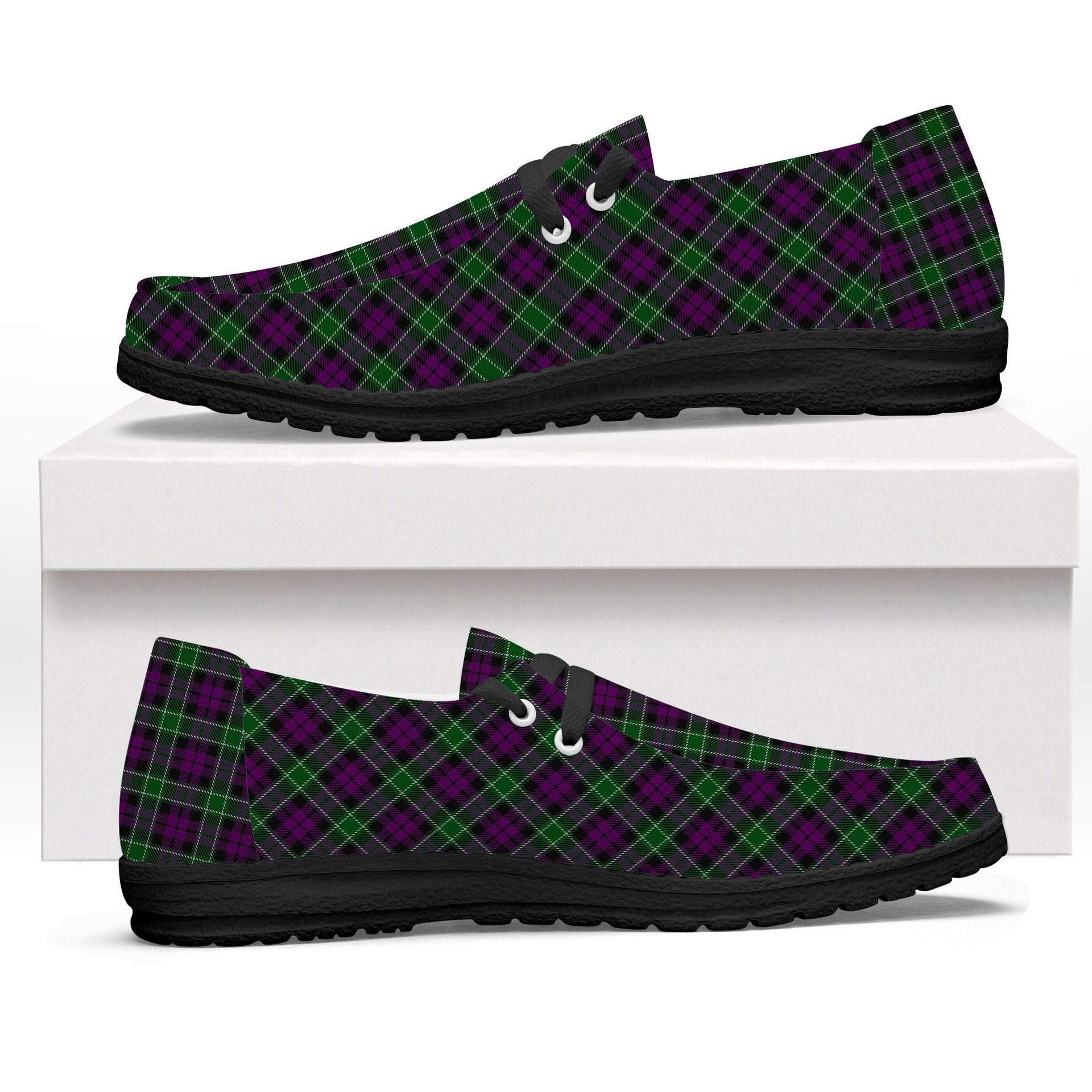 ScotsTee Shop Scottish Wilsons 158 Tartan Plaid Canvas Loafer Shoes