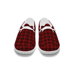ScotsTee Shop Scottish Smeaton 1985 Tartan Plaid Canvas Loafer Shoes