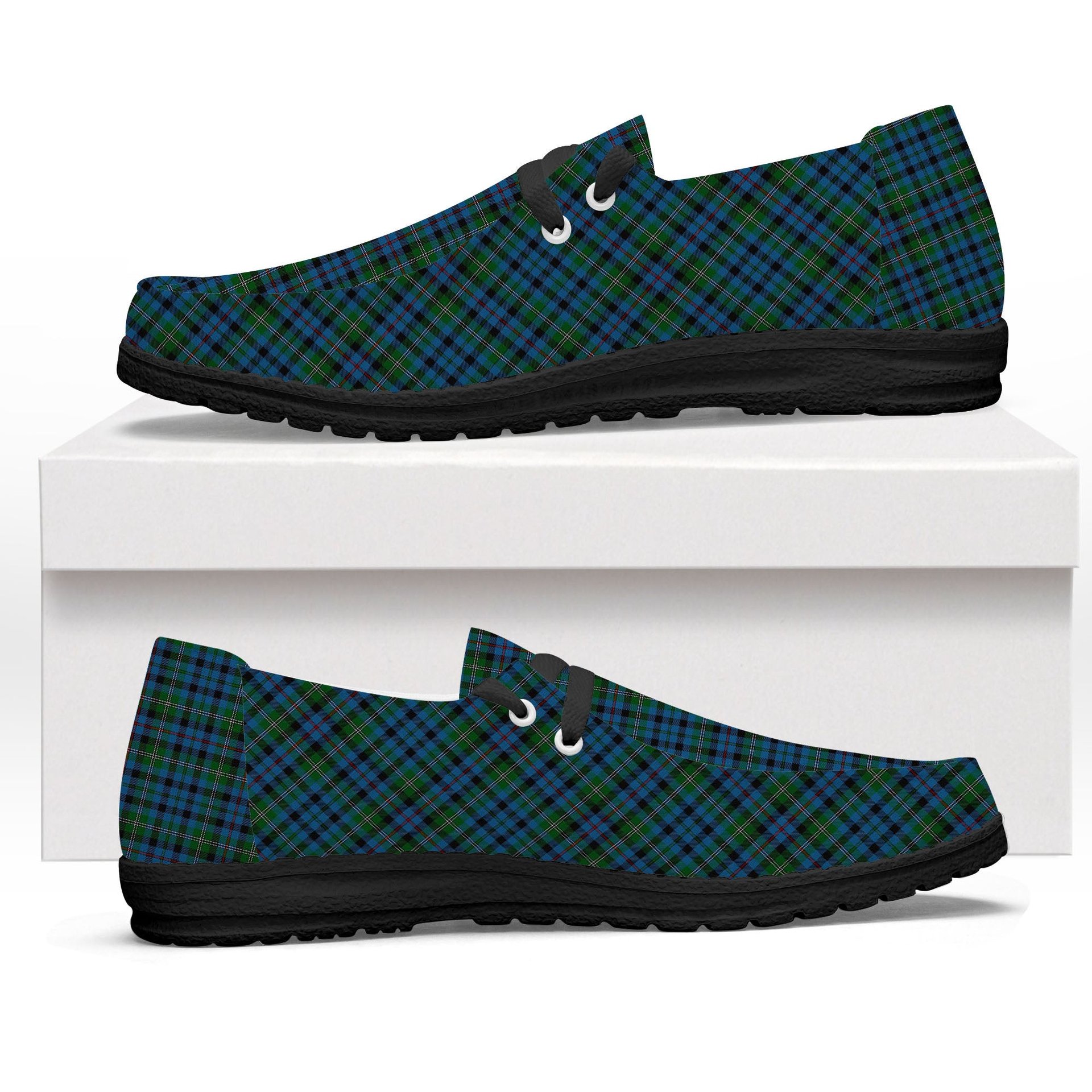 ScotsTee Shop Scottish Stephenson Hunting 2 Tartan Plaid Canvas Loafer Shoes