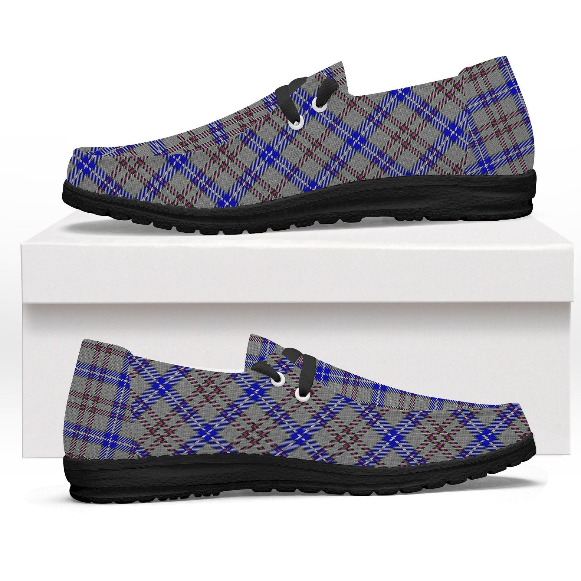 ScotsTee Shop Scottish Yes Scotland Tartan Plaid Canvas Loafer Shoes