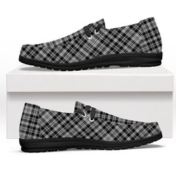 ScotsTee Shop Scottish Scott B&W 1850 Tartan Plaid Canvas Loafer Shoes