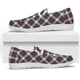 ScotsTee Shop Scottish Stewart Dress Modern Tartan Plaid Canvas Loafer Shoes