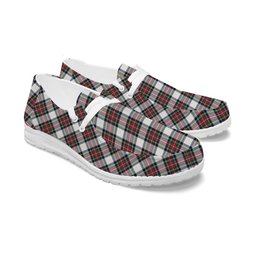 ScotsTee Shop Scottish Stewart Dress Modern Tartan Plaid Canvas Loafer Shoes