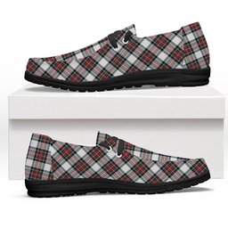 ScotsTee Shop Scottish Stewart Dress Modern Tartan Plaid Canvas Loafer Shoes