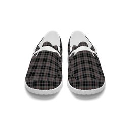 ScotsTee Shop Scottish Thompson Society Grey Tartan Plaid Canvas Loafer Shoes