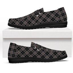 ScotsTee Shop Scottish Thompson Society Grey Tartan Plaid Canvas Loafer Shoes