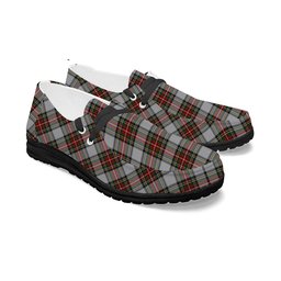 ScotsTee Shop Scottish Stewart Dress Tartan Plaid Canvas Loafer Shoes