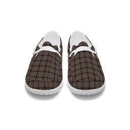 ScotsTee Shop Scottish Thompson special grey Tartan Plaid Canvas Loafer Shoes