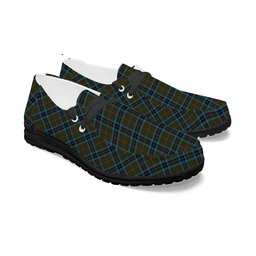 ScotsTee Shop Scottish Thomson Hunting Tartan Plaid Canvas Loafer Shoes