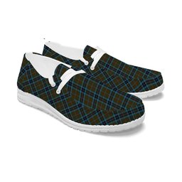 ScotsTee Shop Scottish Thomson Hunting Tartan Plaid Canvas Loafer Shoes