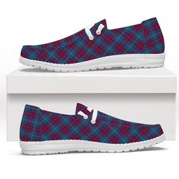 ScotsTee Shop Scottish Yarns to Yearn For Tartan Plaid Canvas Loafer Shoes