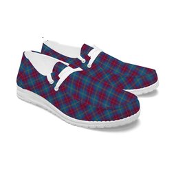 ScotsTee Shop Scottish Yarns to Yearn For Tartan Plaid Canvas Loafer Shoes