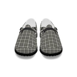 ScotsTee Shop Scottish Scott Black and White Ancient Tartan Plaid Canvas Loafer Shoes