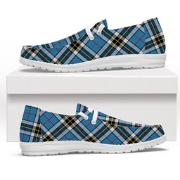 ScotsTee Shop Scottish Thompson Society Tartan Plaid Canvas Loafer Shoes