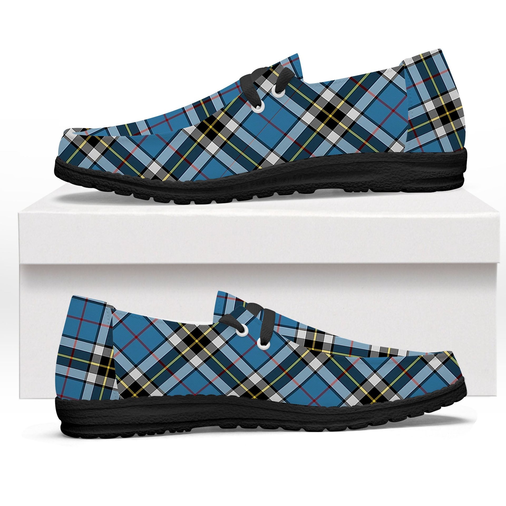 ScotsTee Shop Scottish Thompson Society Tartan Plaid Canvas Loafer Shoes
