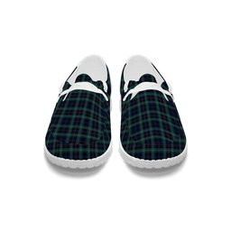 ScotsTee Shop Scottish Stephenson Hunting Modern Tartan Plaid Canvas Loafer Shoes
