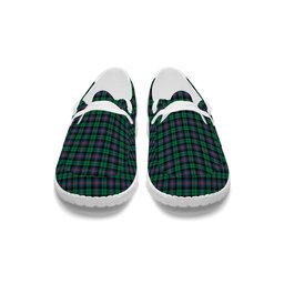 ScotsTee Shop Scottish Urquhart Broad Red Ancient Tartan Plaid Canvas Loafer Shoes