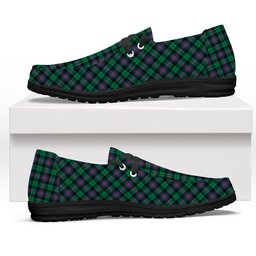 ScotsTee Shop Scottish Urquhart Broad Red Ancient Tartan Plaid Canvas Loafer Shoes