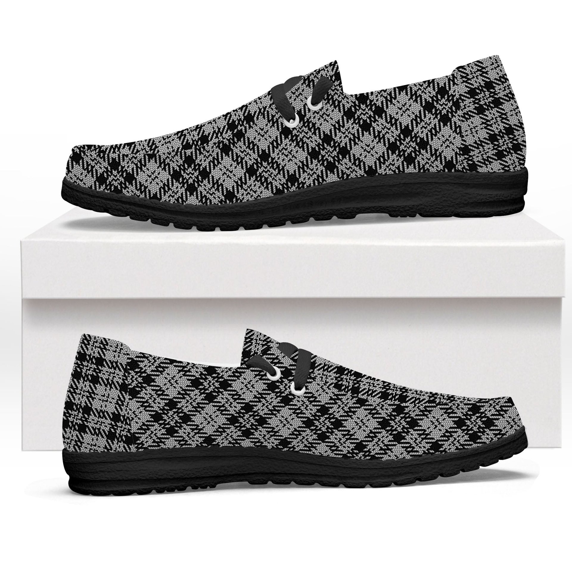 ScotsTee Shop Scottish Scott Abbreviated Tartan Plaid Canvas Loafer Shoes