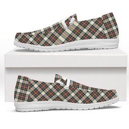 ScotsTee Shop Scottish Stewart Dress Modern SC Tartan Plaid Canvas Loafer Shoes