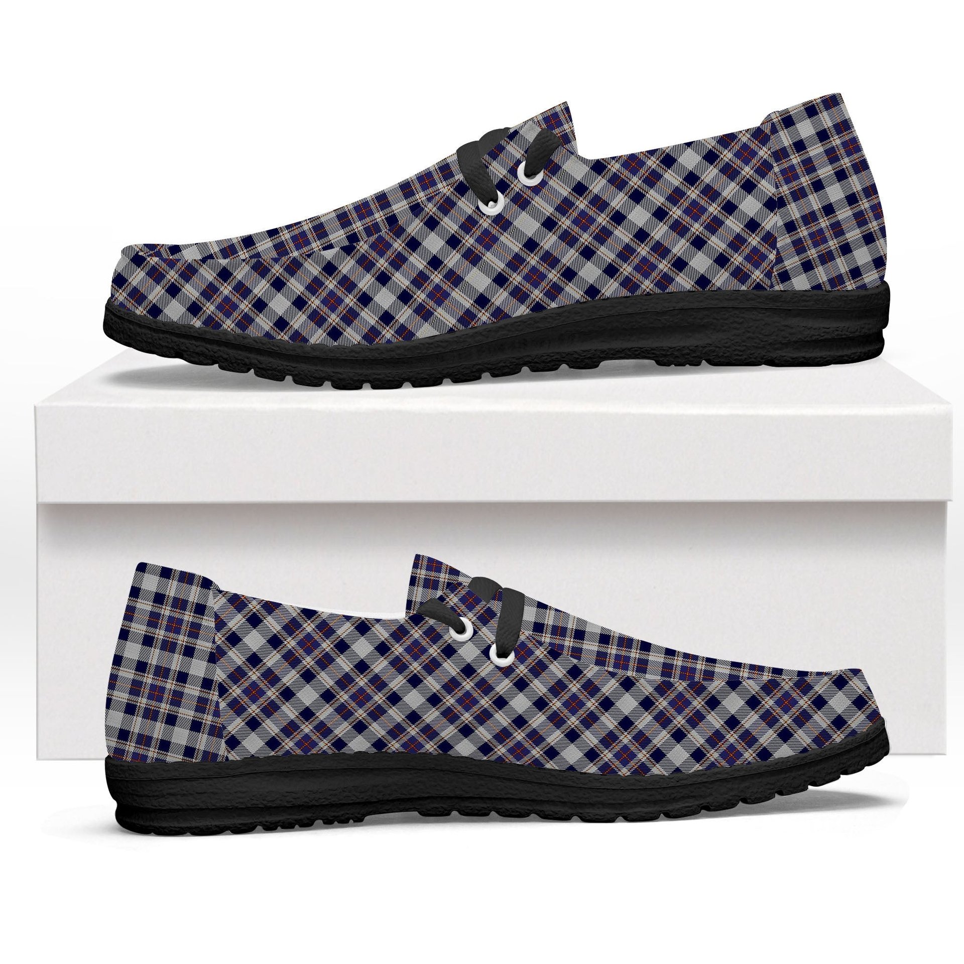 ScotsTee Shop Scottish Rutherford Simon Travis Alan Tartan Plaid Canvas Loafer Shoes