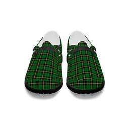 ScotsTee Shop Scottish Wallace Hunting - Green Tartan Plaid Canvas Loafer Shoes