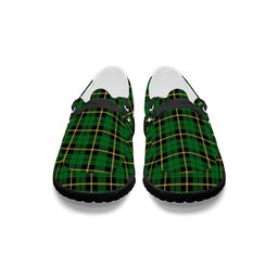ScotsTee Shop Scottish Wallace Hunting Green Tartan Plaid Canvas Loafer Shoes