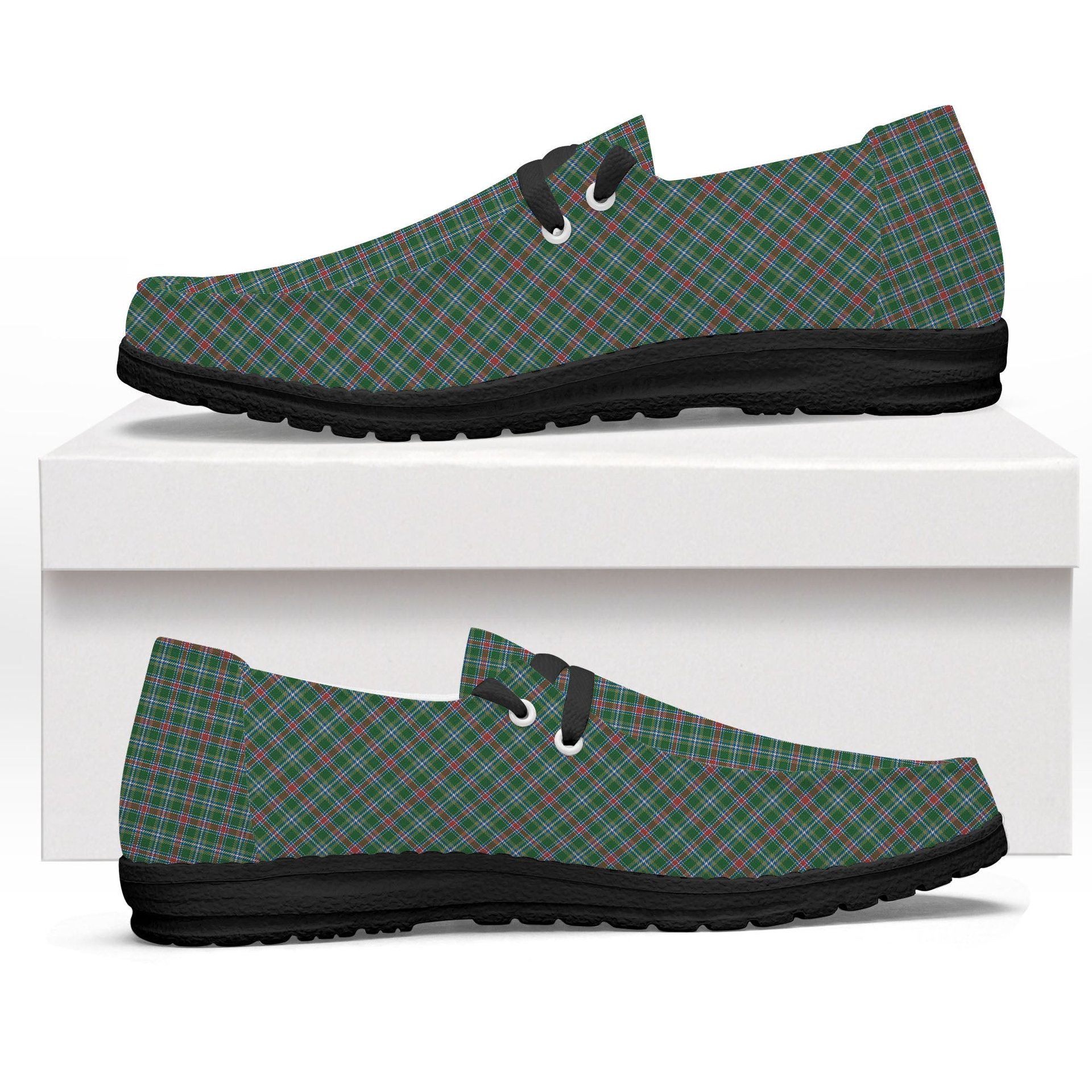 ScotsTee Shop Scottish Spens Fragment Ancient Clan Tartan Plaid Canvas Loafer Shoes