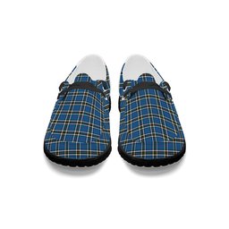 ScotsTee Shop Scottish Thomson Blue Modern Clan Tartan Plaid Canvas Loafer Shoes