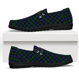 ScotsTee Shop Scottish Urquhart Logan Tartan Plaid Canvas Loafer Shoes