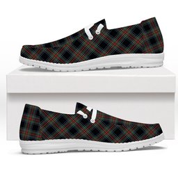 ScotsTee Shop Scottish Stewart Black Ancient Tartan Plaid Canvas Loafer Shoes