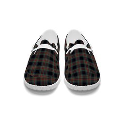 ScotsTee Shop Scottish Stewart Black Ancient Tartan Plaid Canvas Loafer Shoes