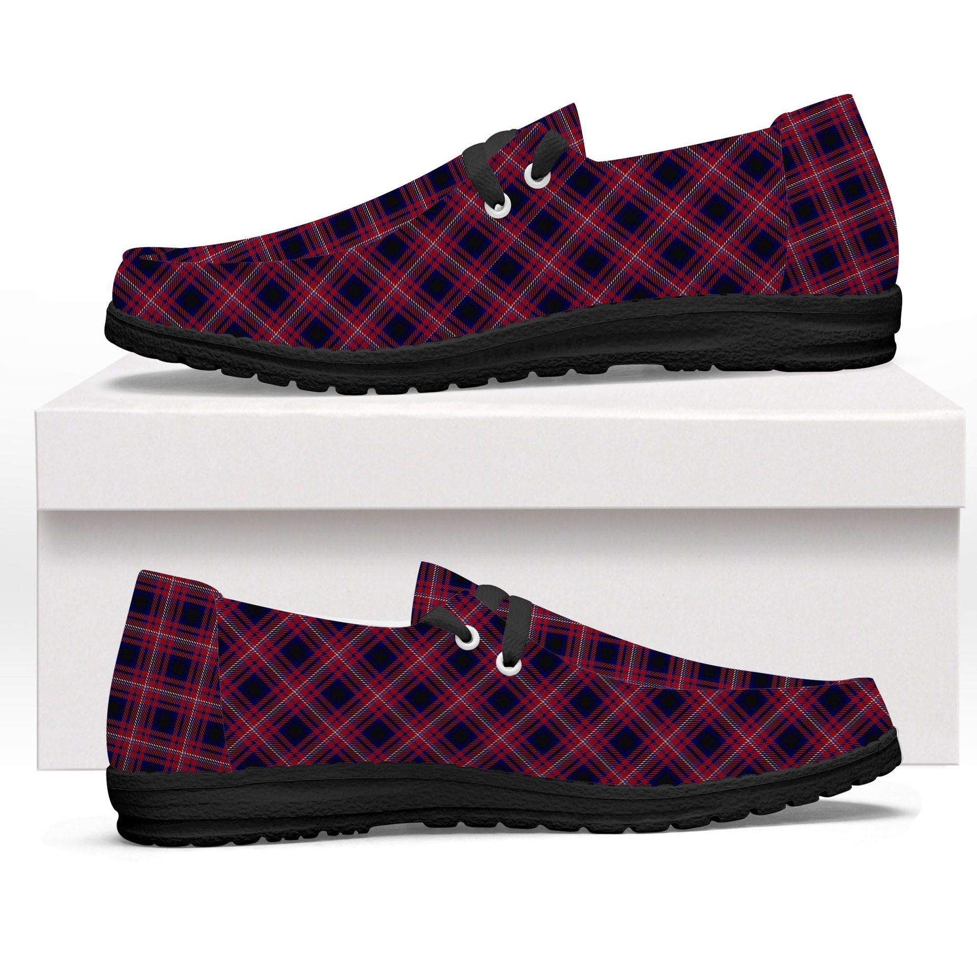 ScotsTee Shop Scottish Tullis Russell Tartan Plaid Canvas Loafer Shoes
