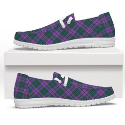 ScotsTee Shop Scottish Wardlaw Ancient Tartan Plaid Canvas Loafer Shoes