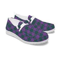 ScotsTee Shop Scottish Wardlaw Ancient Tartan Plaid Canvas Loafer Shoes