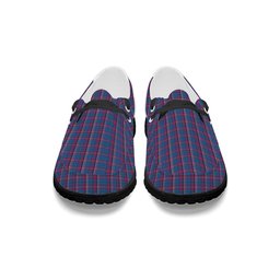 ScotsTee Shop Scottish Yale College, Wrexham Tartan Plaid Canvas Loafer Shoes