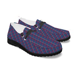 ScotsTee Shop Scottish Yale College, Wrexham Tartan Plaid Canvas Loafer Shoes