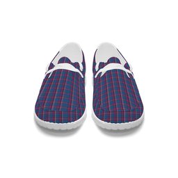 ScotsTee Shop Scottish Yale College, Wrexham Tartan Plaid Canvas Loafer Shoes