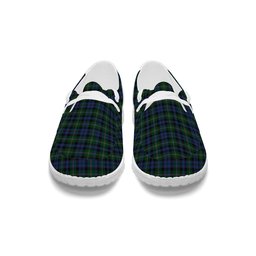 ScotsTee Shop Scottish Stevenson Hunting Tartan Plaid Canvas Loafer Shoes