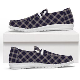 ScotsTee Shop Scottish Unidentified Gordon variant Tartan Plaid Canvas Loafer Shoes